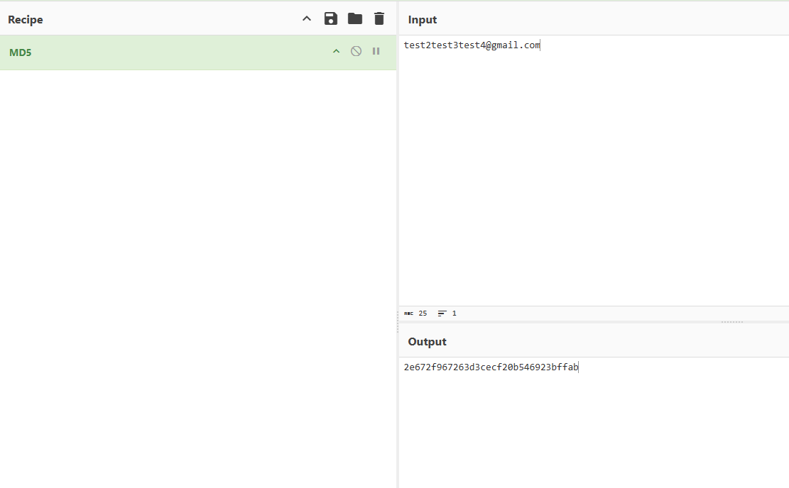 Generating the md5 hash from the form values