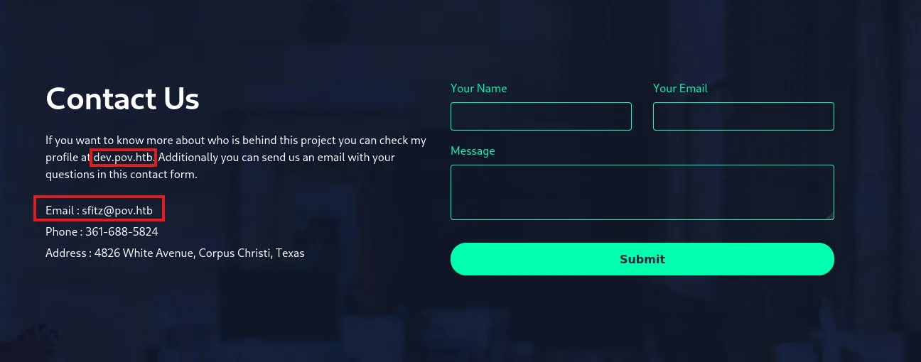 dev vhost and email